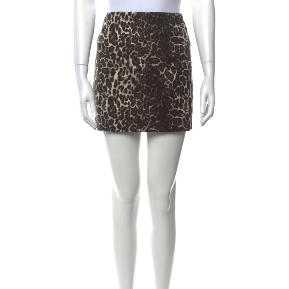 NWT ALICE + OLIVIA leopard print mini skirt size 10